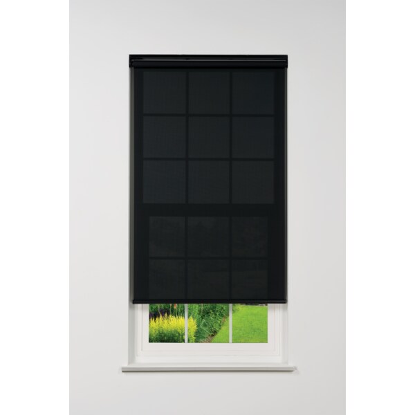 Linen Avenue Cordless 5% Solar Screen Standard Roller Shade, 59 W x 60 H, Black R2SS5BK5900B60